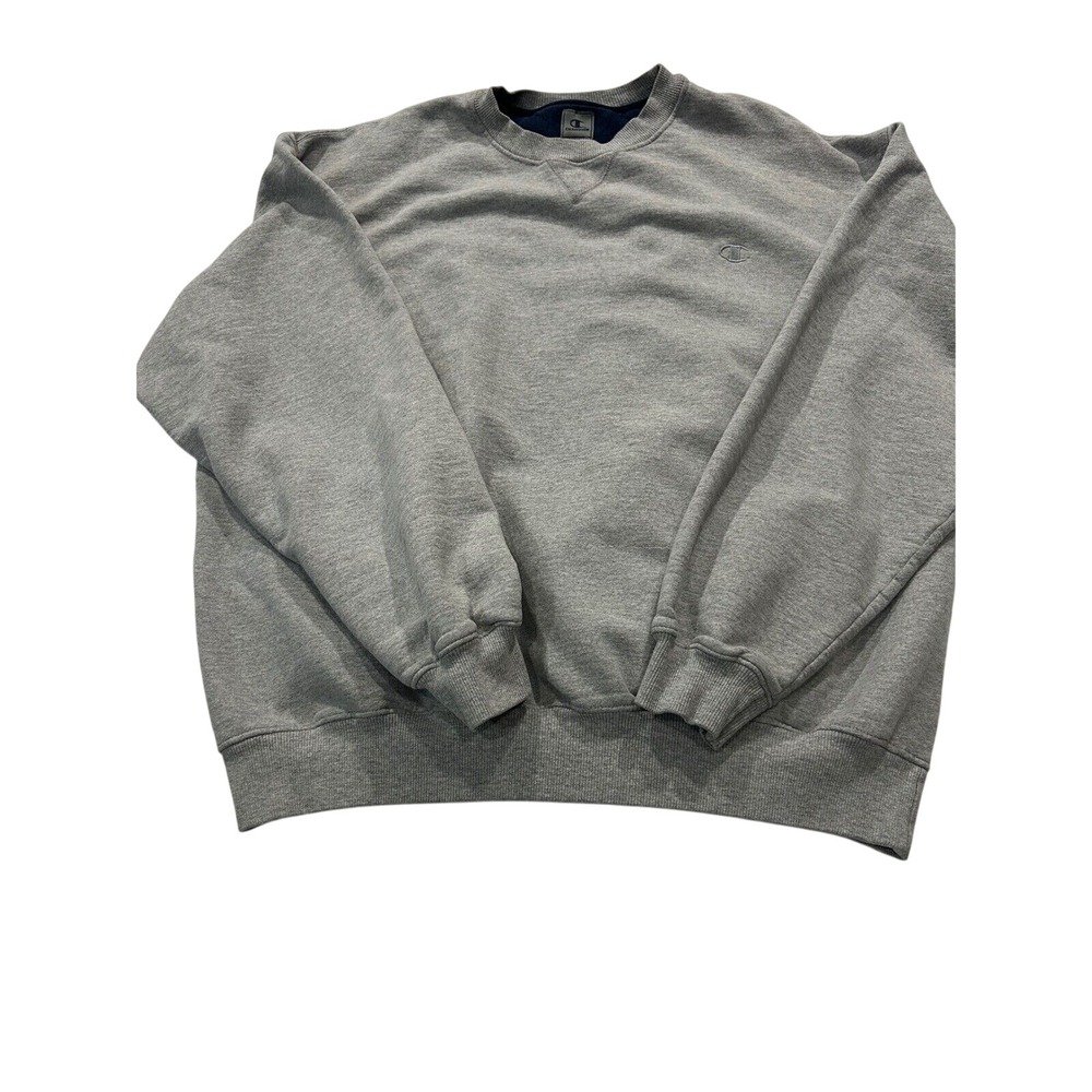 Champion‎ Crewneck Sweatshirt Pullover Embroidered Logo Gray XXL(444)